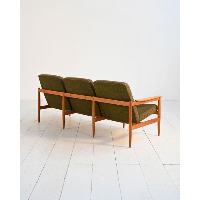 Scandinavian Three-Seater Sofa in Oak, 1950s For Sale - Image 4 of 13