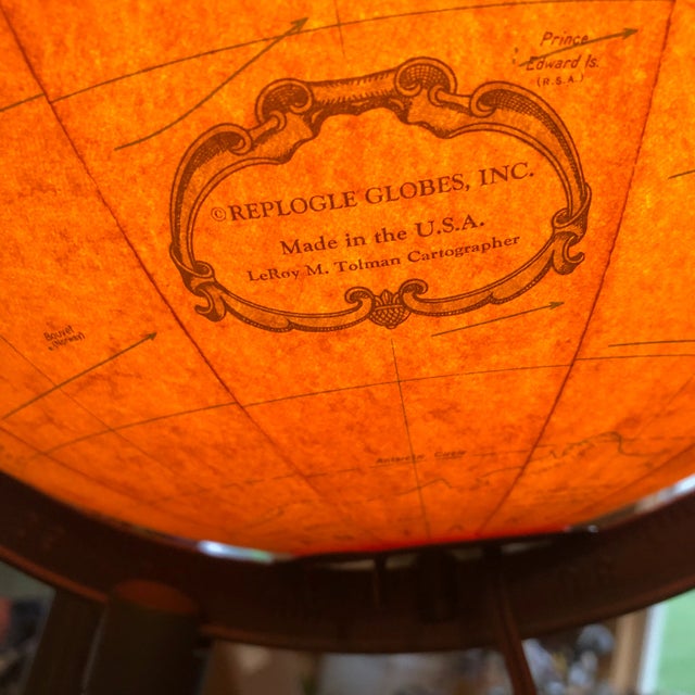 Brandt Vintage Illuminating World Globe For Sale - Image 4 of 7