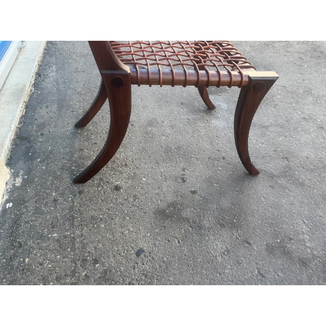 Mid Century Modern Walnut Klismos Chair For Sale - Image 9 of 9