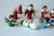 1970s Vintage - traditional handmade wooden german christmas ornaments - set of 13 - in good vintage condition
