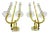 1960s Brass and Glass Sconces, Germany - A Pair For Sale