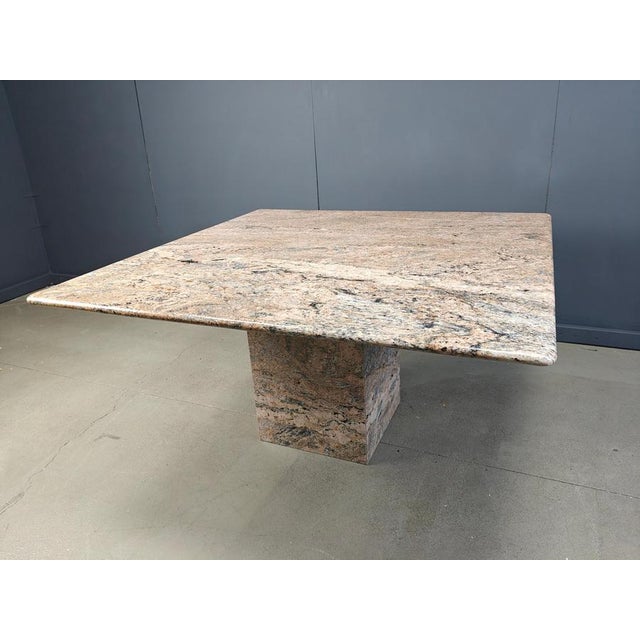 Vintage Granite Square Dining Table, 1970s For Sale - Image 3 of 12