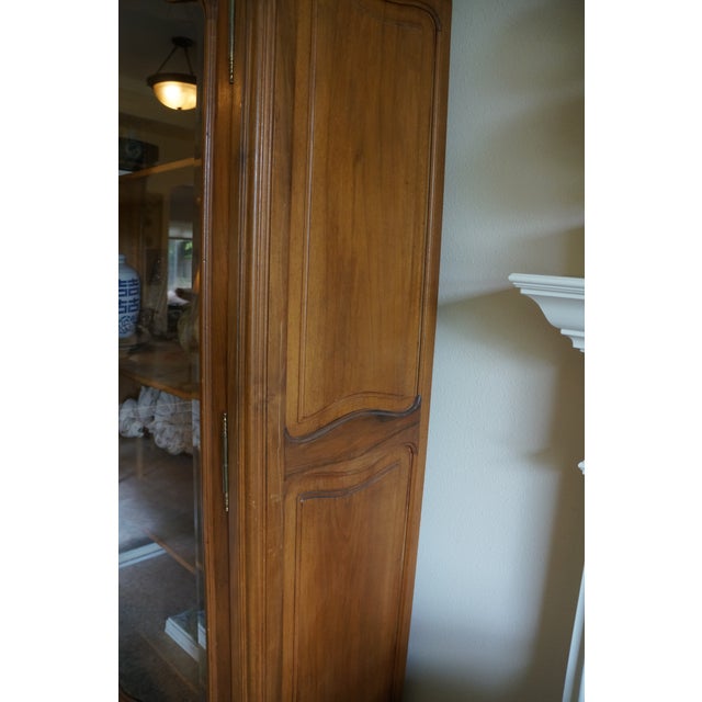 Antique French Rococo Glass Door Armoire For Sale - Image 10 of 11