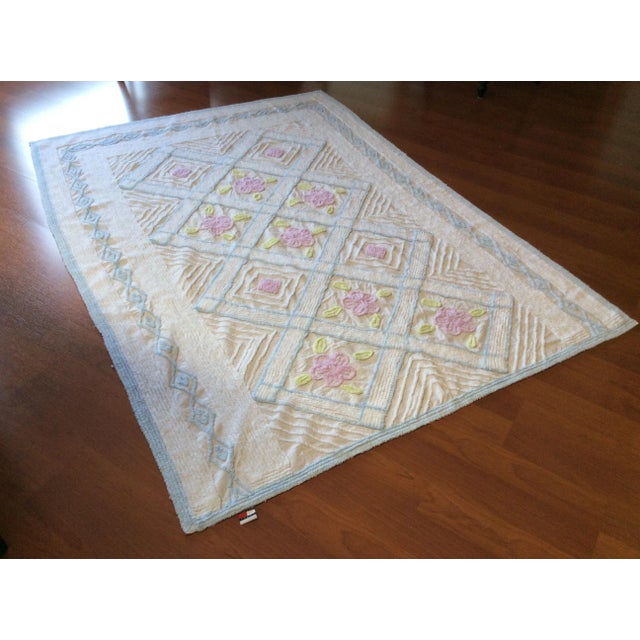 Shabby Chic Vintage Shabby Chic Style Chenille Coverlet For Sale - Image 3 of 13