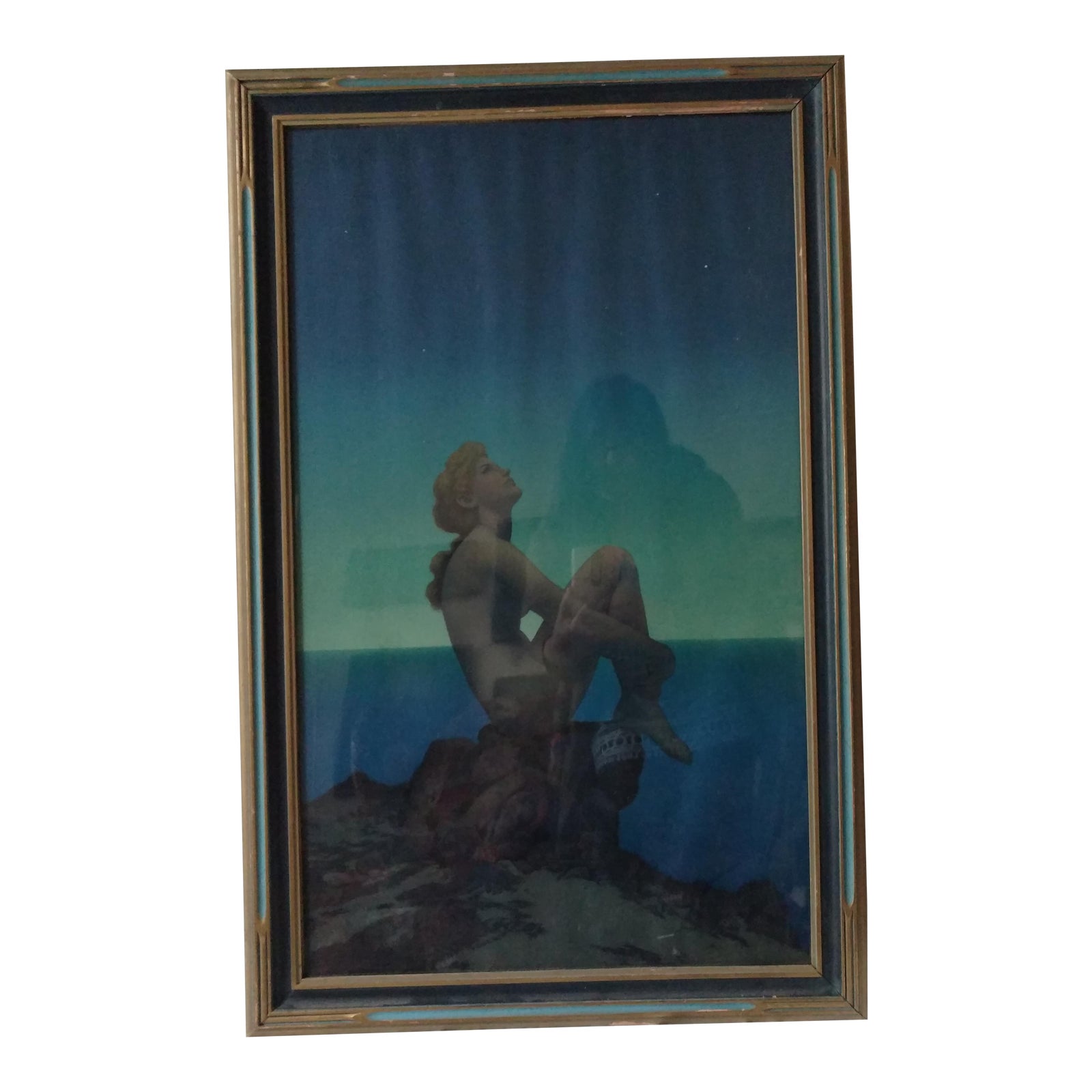 Maxfield Parrish Framed Original Lithograph Stars 1920 s Chairish