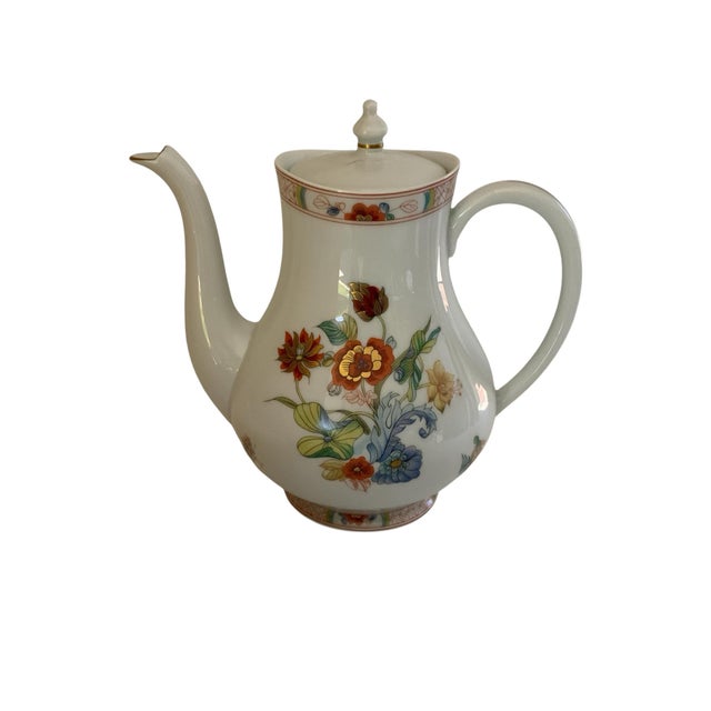 Chinese Vintage Haviland Limoges Cathay Coffee Pot Creamer Sugar Set Made in France 1973-1991 For Sale - Image 3 of 12