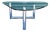 Vintage 1970s Arnaldo Gamba and Leila Guerra Style Tubular Chrome & Teardrop Glass Coffee Table For Sale