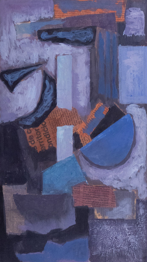 Manuel Rufi Gibert, Geometric Collage Abstraction, 1980s, Mixed Media