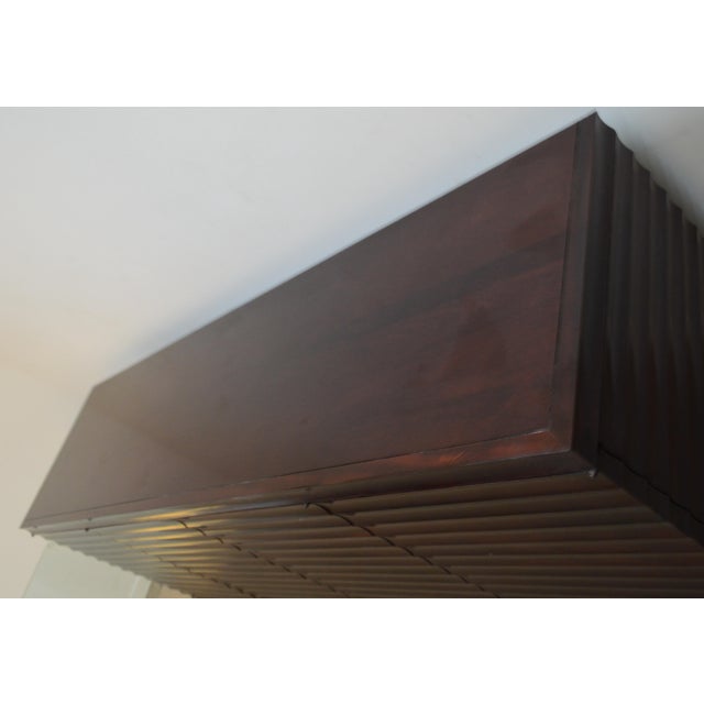 Late 20th Century Barbara Barry for Baker Fluted Sideboard With Protective Glass Top For Sale - Image 12 of 15