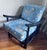 Mid 20th Century Black Rattan Bamboo Lounge Chair in the Manner of Ficks Reed For Sale - Image 14 of 16