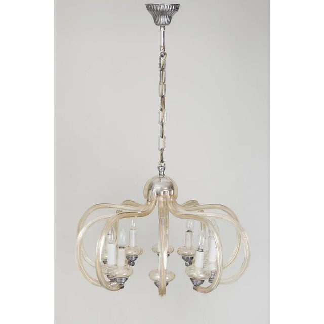 1920s Art Deco Chandelier in Glass, Czech, 1920s For Sale - Image 5 of 5