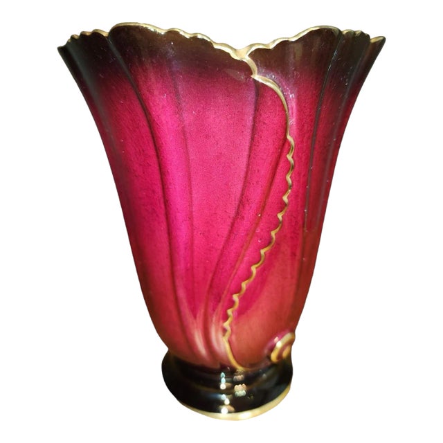 1940s Carlton Ware Rouge Royale Vase For Sale