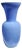 Vintage Italian Blue Opal Glass Vase, 1980s For Sale