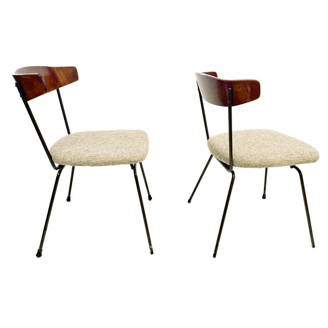 Mid-Century Modern 1950's Mid-Century Modern Clifford Pascoe Reupholstered Performance Fabric Chairs – A Pair For Sale - Image 3 of 3