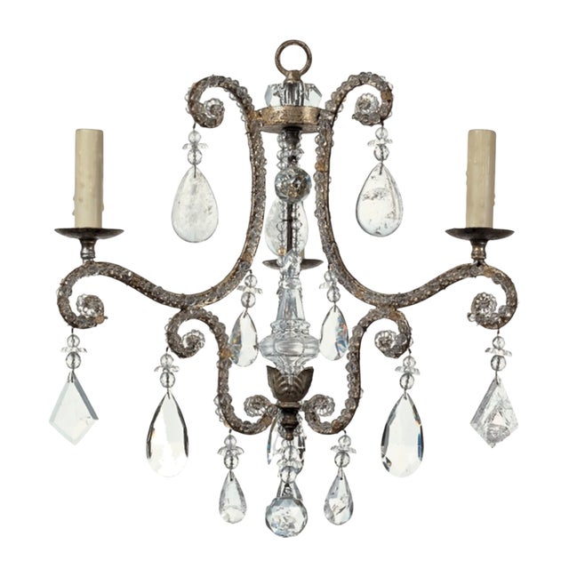 Dennis and Leen Formations Powder Room French Crystal Chandelier.