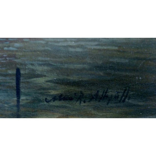 Marina, Posillipo School, Oil on Board For Sale - Image 4 of 5