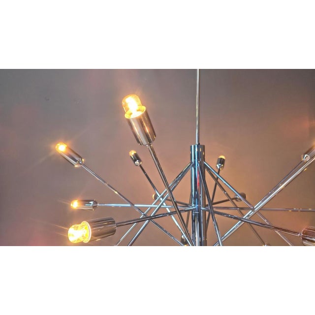 Vintage Sputnik Chrome Chandelier, 1970s For Sale - Image 10 of 18