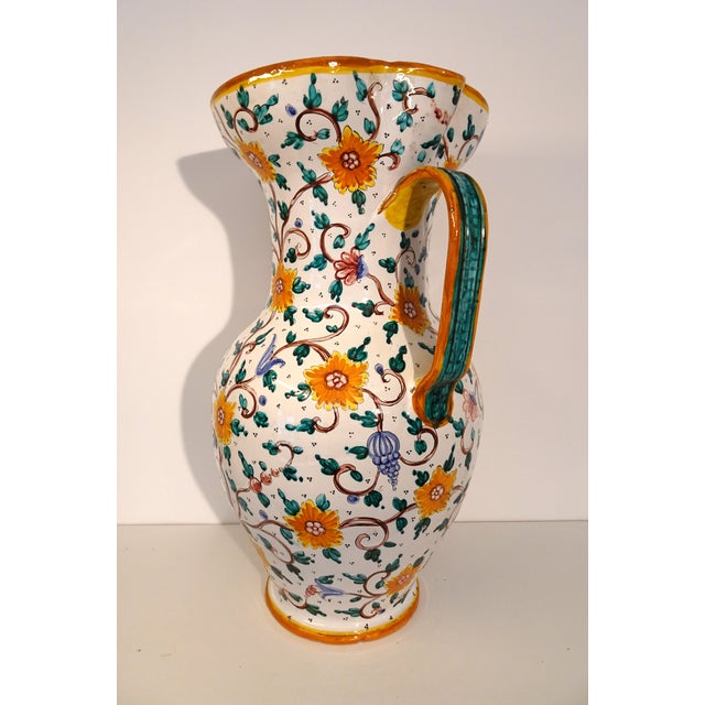 Italian Vase Majolica Ceramic from Proffessor Alfredo Santarelli, Perugia, Italy, 1950s For Sale - Image 4 of 18