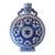 Large Blue & White Chinese Qainlong Style Moon Flask Vase For Sale