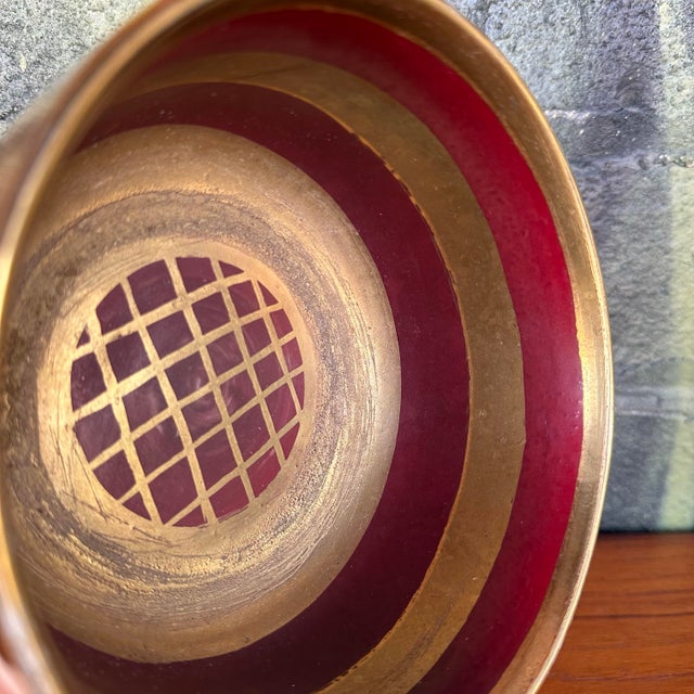 Metal Waylande Gregory Metallic Gold Glazed Art Deco Bowl For Sale - Image 7 of 12