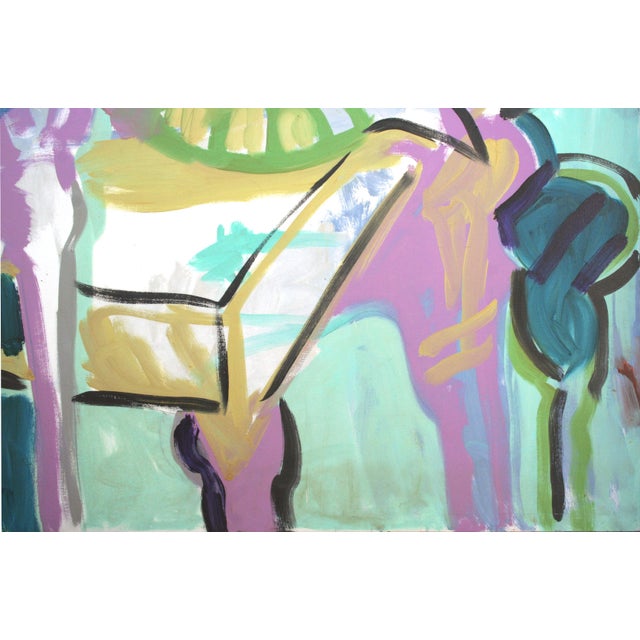 Abstract Large Scale Abstracted Still Life With Fish, in the Style of Henri Matisse For Sale - Image 3 of 4