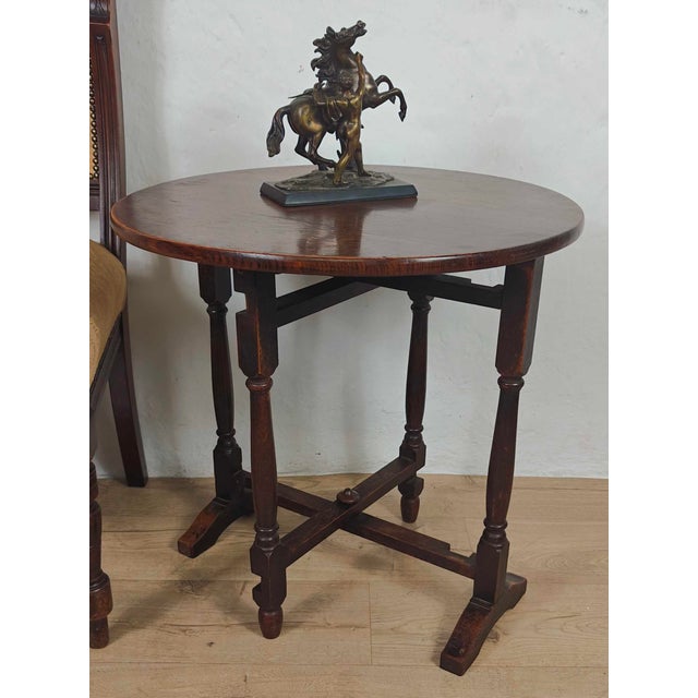 Victorian Tilt Top Table in Oak, 1900 For Sale - Image 14 of 14