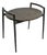 Modern Slate & Iron Oval End Side Table For Sale