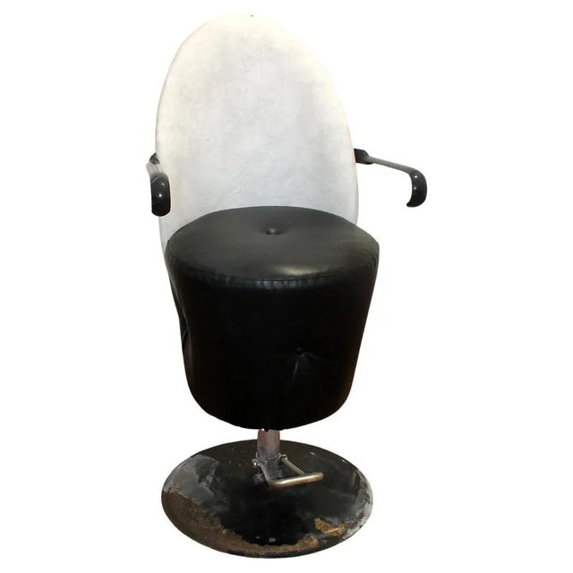 Leather Swivel Hairdressing Salon Chair, 1980s For Sale - Image 12 of 12
