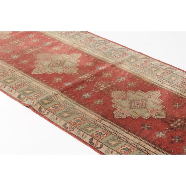 Textile Vintage Turkish Oushak Runner For Sale - Image 7 of 10