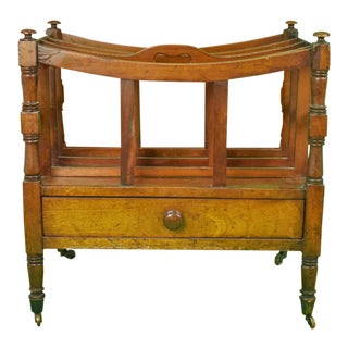 19th Century English Traditional Mahogany Canterbury Stand For Sale