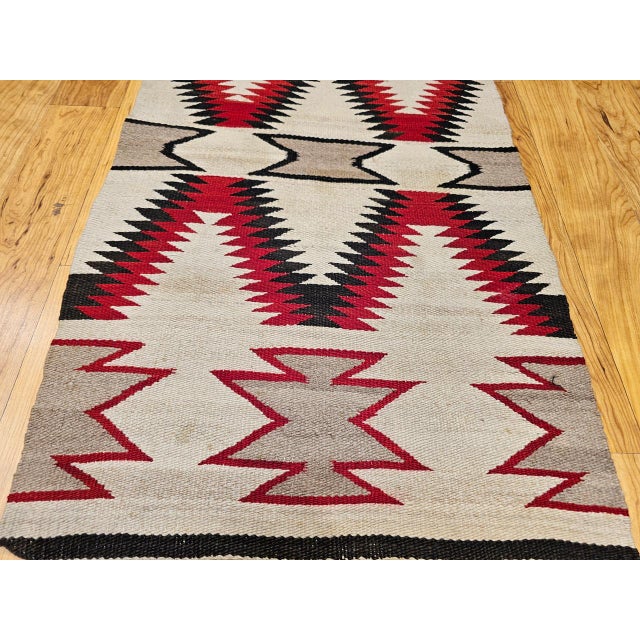 Textile Vintage Native American Navajo Rug, Handwoven Wool, Eye Dazzler Pattern, 2x3 For Sale - Image 7 of 13