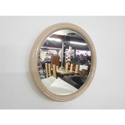 1960s Small Mid-Century Round Polyester Mirror, Netherlands, 1960s For Sale - Image 5 of 6