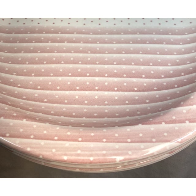 1990s Vintage Mid-Century Modern Churchill England Pink Shades 10” Dinner Plate-Set of 4 For Sale - Image 5 of 6