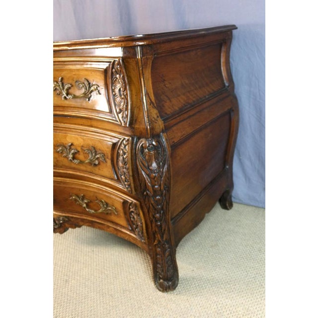 Antique Carved Walnut Chest of Drawers, 1700s For Sale - Image 4 of 15