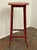 Red painted Toledo industrial stool. Round wood seat with metal base. Good overall condition with multiple coats of paint....