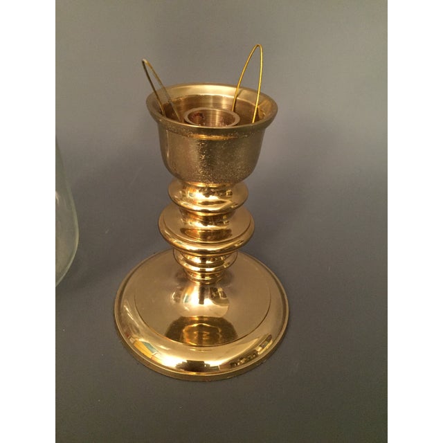 Brass & Glass Candle Holder Chairish