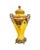 French style reverse painted glass urn in warm yellow. I have 2 available for purchase, each sold separately. Ormolu...
