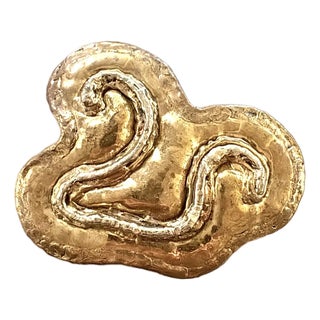 Mid 20th Century Brutalist Brass Belt Buckle For Sale