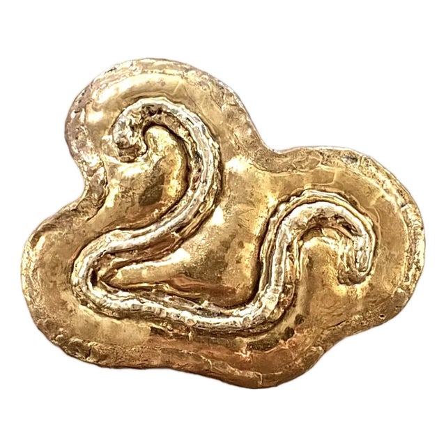 Mid 20th Century Brutalist Brass Belt Buckle For Sale
