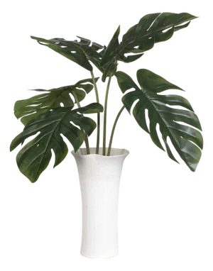 Muse Monstera White Vase Centerpiece