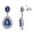 Adorn your ensemble with the sophistication of these 18K white gold earrings, featuring diffused blue sapphires accented...
