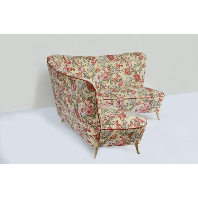Baroque Mid-Century Corner Sofa by Isa Bergamo For Sale - Image 3 of 6