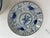 Collection Vintage Chinese Blue & White Porcelain Small Plates Calligraphy Longevity Symbol Decorative Saucers – Set of 9 For Sale In Chicago - Image 6 of 12