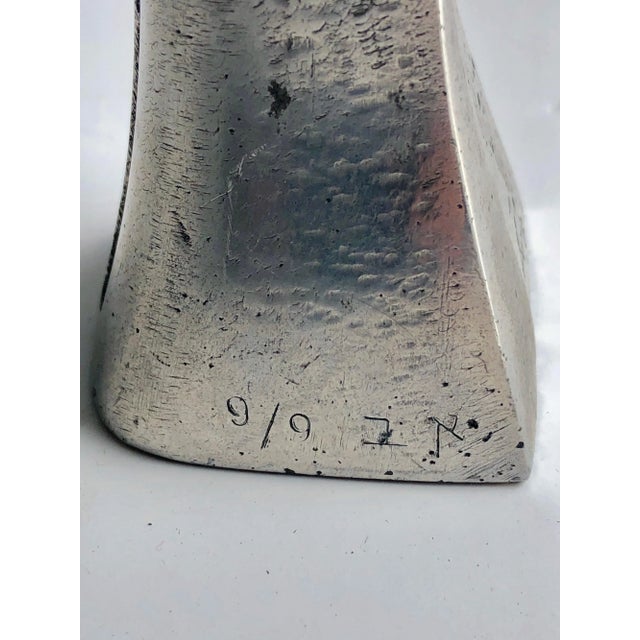 Aharon Bezalel Aharon Bezalel Israeli Modernist Sculpture 2 Parts Minimalist Aluminum or Steel, 1979 For Sale In Miami - Image 6 of 13