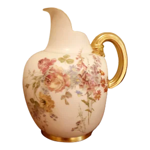Antique Hand Painted Royal Worcester Pitcher