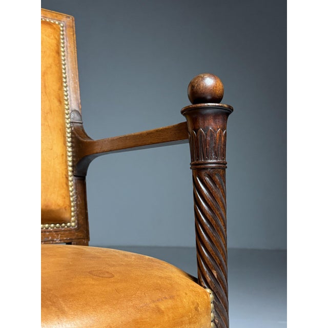 French Armchair in Leather, 19th Century For Sale - Image 18 of 18