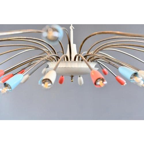 Mid-Century Sputnik Chandelier 1960s For Sale - Image 6 of 10
