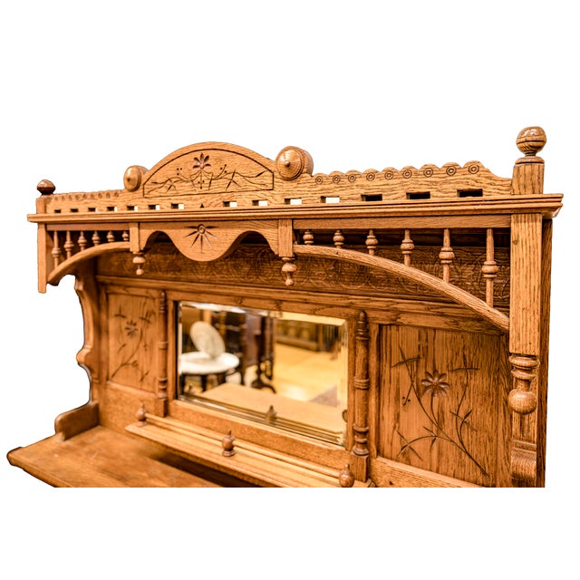 Late 19th Century Eastlake Era Wall Mirror With Shelf For Sale - Image 10 of 10