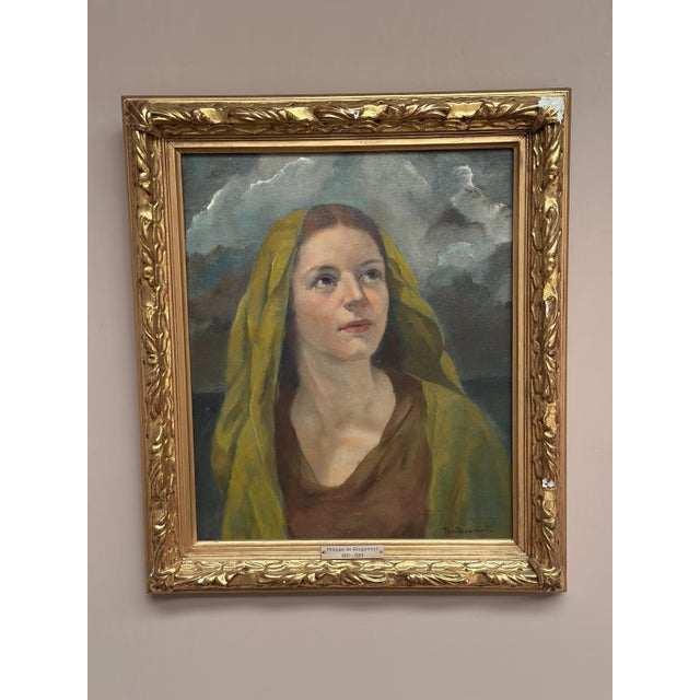 Philippe De Rougemont, Madonna, 1950s, Oil on Canvas, Framed For Sale - Image 13 of 14