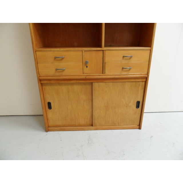 Mid-Century Wall Unit with Open Bookcase, 1950s For Sale - Image 4 of 11